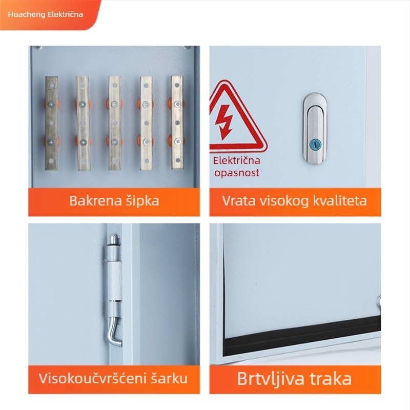 Kutija bakrene sabirnice JXF1, fiksna instalacija, 4/5 krugova, 1 red, 50 A