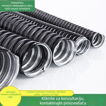 Plastično obloženi metalni fleksibilni cijev za žice i kablove, vijugav uzorak