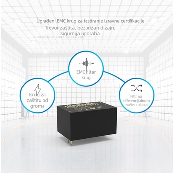 High Energy Cube 5W AC-DC modul napajanja, ulaz 220V, izlaz 5V1A, izolirani regulator, CE certificiran (AP05N05-Zero)