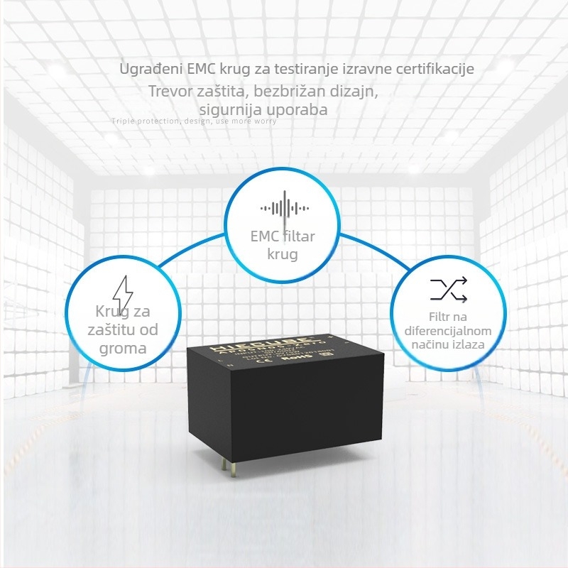 High Energy Cube 5W AC-DC modul napajanja, ulaz 220V, izlaz 5V1A, izolirani regulator, CE certificiran (AP05N05-Zero)