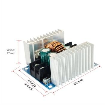 LED upravljački modul: 300W, 20A konstantni tok, podesivi izlaz, Buck DC napajanje
