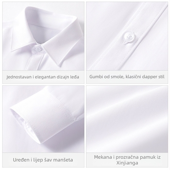 Dječja košulja - unisex, ovratnik odijelo, kratki rukavi, jednobojna tkanina, poliester, 60% poliester; za djecu iznad 140 cm (iznad 8 godina); proljeće 2025