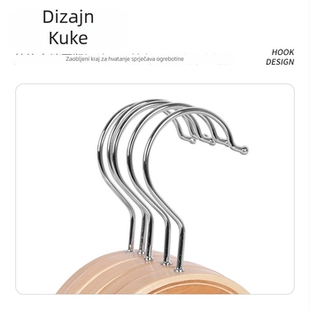 Drvene vješalice za hlače s klipsama, moderni minimalistički dizajn (Materijal: Drvo; Marka: Drugo; Stil: Moderna jednostavnost; Bez logotipa)