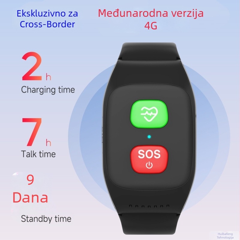 4G GPS pametni sat za starije osobe s praćenjem otkucaja srca, krvnog tlaka i zasićenja krvi kisikom, SOS upozorenje – S8/S16H