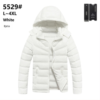 Muška jakna s poliesterskim punilom, kapuljom, sportski stil, uski kroj, zatvarač