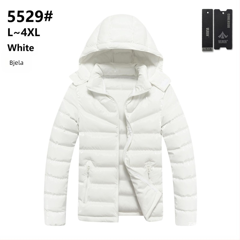 Muška jakna s poliesterskim punilom, kapuljom, sportski stil, uski kroj, zatvarač