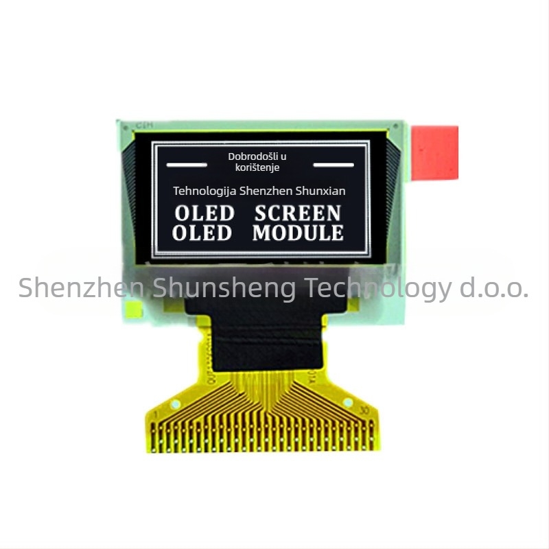 OLED zaslon, 30-pinski sučelje, podrška I2C i SPI, razmak pinova 0,7 mm, industrijski kontrolni instrument