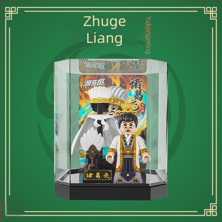 Kocke za slaganje – Verzija oklopa Tri kraljevstva, Water Margin heroj – kutija iznenađenja, edukativni DIY minifigura model, ABS plast, uzrast 7–14 godina