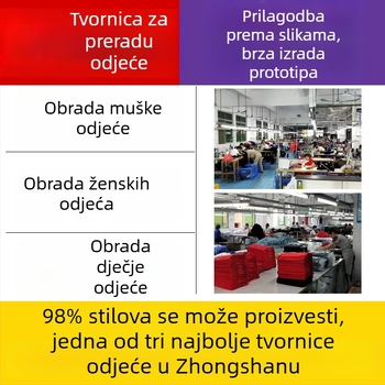 Prilagođena proizvodnja majica – po uzorku/na temelju crteža, OEM proizvodnja; srednji kapacitet 1000 kom.; 3 probna ciklusa