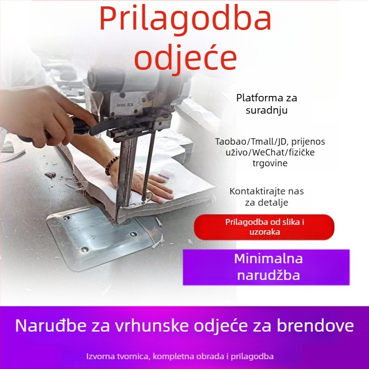 Prilagođena proizvodnja majica – po uzorku/na temelju crteža, OEM proizvodnja; srednji kapacitet 1000 kom.; 3 probna ciklusa