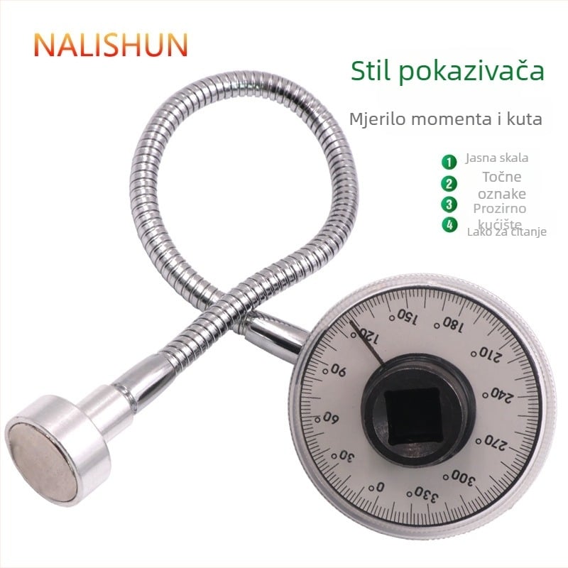 Pointer torque angle gauge - legirani čelik, 260 g, pakiranje na karticu, There Shun