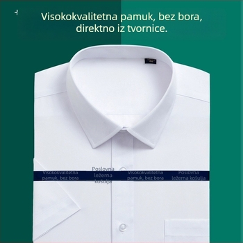 Muška košulja s dugim rukavima, rever ovratnik, pamuk, bez glačanja