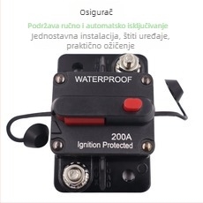 Držač osigurača za napajanje auto audio sustava s prekidačem, legura, visoka snaga, automatski, prilagodljiv