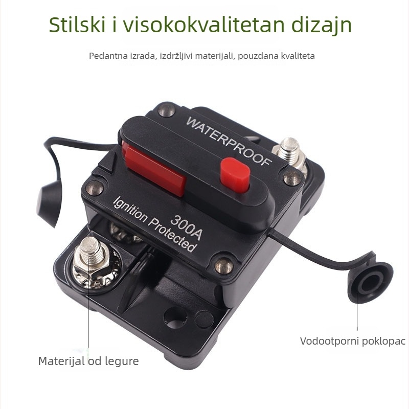 Držač osigurača za napajanje auto audio sustava s prekidačem, legura, visoka snaga, automatski, prilagodljiv