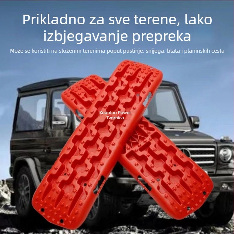 XUANLU Ploča za spašavanje terenskog vozila s protiv pijeska i izlazom iz snijega, duga ploča za samostalno spašavanje, prilagodba dostupna