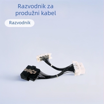 Tu Qiao OBD2 kabel za automobilsku dijagnostiku, razdjelnik 1 na 2, ABS, 12V, radna temperatura 80, kompatibilno s dijagnostičkom opremom