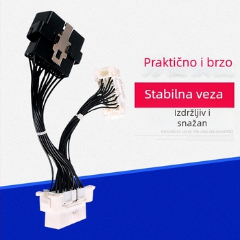 Tu Qiao OBD2 kabel za automobilsku dijagnostiku, razdjelnik 1 na 2, ABS, 12V, radna temperatura 80, kompatibilno s dijagnostičkom opremom