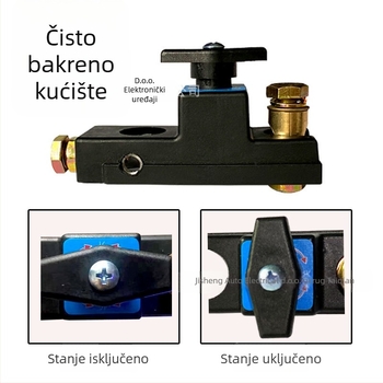 Prekidač za isključivanje baterije automobila uz zaštitu od curenja | Materijal: cinkova legura / čista bakra | Pogodno za automobile, kombije i kamione | Funkcija: zaštita od curenja