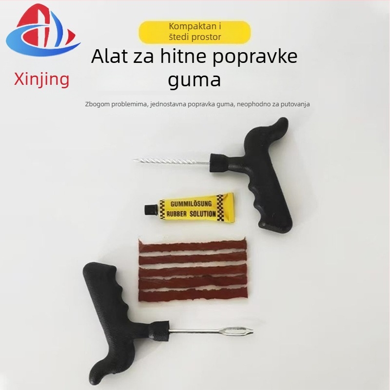 Set za popravak guma za automobile, motocikle i električna vozila, s bezdušnim gumama i brzim tekućim ljepilom