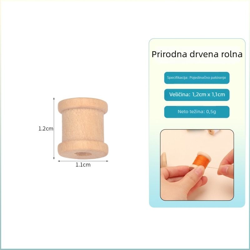 Drveni navijač za bobine – DIY šivaći dodatak, pastoralni stil, 22,3 g, LKF