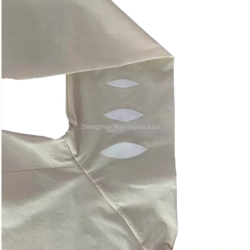 Ručno izrađeno odijevanje s UPF50+ zaštitom od sunca, kapuljačom, prozračnim Ice Silk materijalom, zatvarač, bočni džepovi, ljetna sportska odjeća