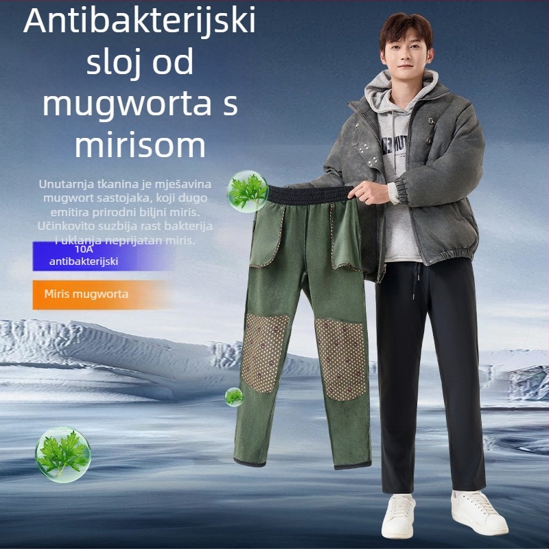 Zimske planinske hlače s fleece podstavom i zaštitom koljena, za muškarce i žene, uski kroj, srednje visok pojas, poliester