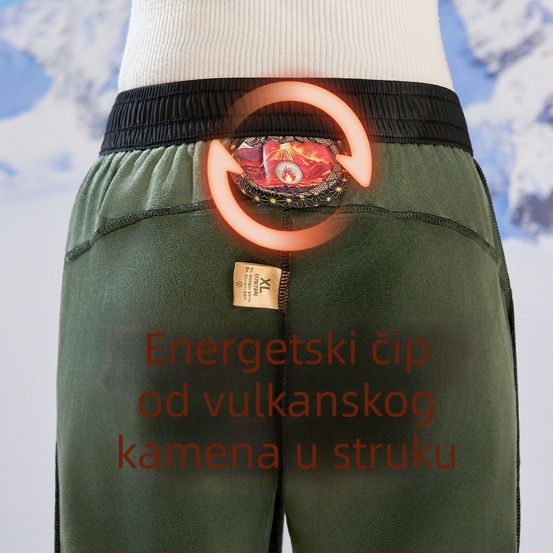 Zimske planinske hlače s fleece podstavom i zaštitom koljena, za muškarce i žene, uski kroj, srednje visok pojas, poliester