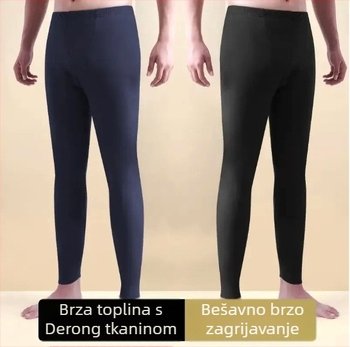 Muške termalne hlače s fleek podstavom, dvostrani flis za zimsku toplinu