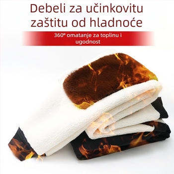 Muške tople hlače s visokim strukom za zimu, iznutra flekse i debele, donje hlače za bazni sloj s zaštitom koljena