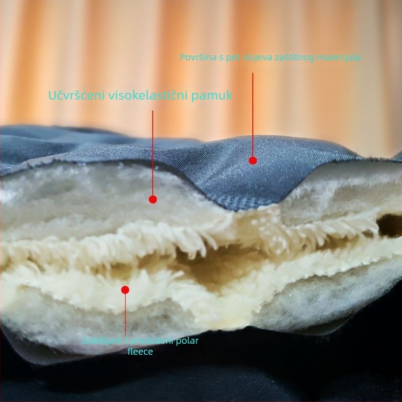 Muške ravne hlače od pamuka s podstavom fleece-a od jagnjeće vune, trostruko debela za jesen-zimu, srednji obim struka