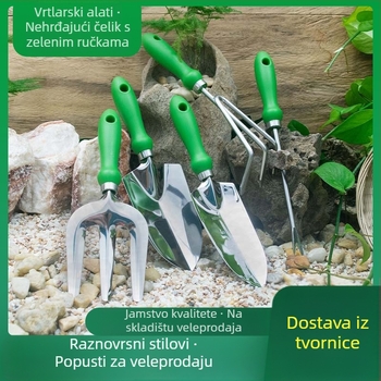 Set alata za vrtlarstvo od nehrđajućeg čelika, 5 dijelova | PP + čelik + Oxford platna | za vrtlarstvo i plažu