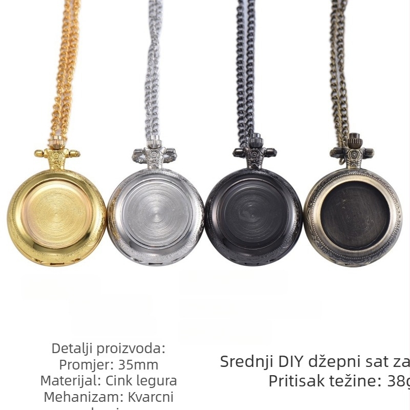 DIY fotografija džepni sat s kvarcnim mehanizmom, ispis logotipa, personalizacija