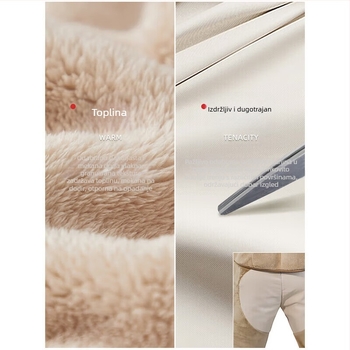 Zimski unisex komplet fleece jakne i hlača sa zipom, lagan, fleece materijal, dvostruka baršunasta podstava