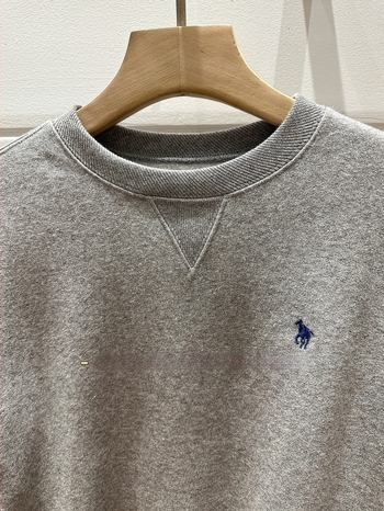 Ženska fleece mikina s ušivenim logom Pony, labav kroj, pamuk-poliester smjesa, okrugli izrez, dugi rukavi