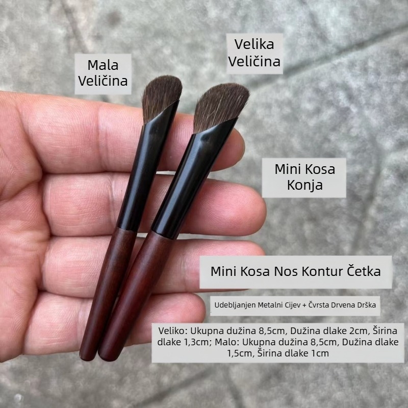 Mini četkica za konturu nosa, konjska dlaka, 1 kom