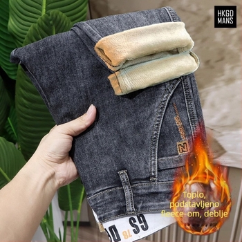 Traperice od pamuka denim, ravni kroj, srednji pojas, zip zatvarač, duljina devet bodova, proljetno svakodnevno nošenje