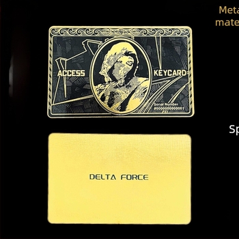 Delta Force tematski metalni dodaci za igru: kartica od legure za sobu, crna kartica i metalni ključ – kartica za pokretanje igre