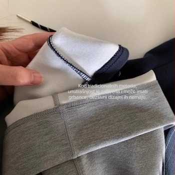 Casual ravne hlače od modalnog materijala, visoki struk, šnira za podešavanje, mikroodskok elastnosti