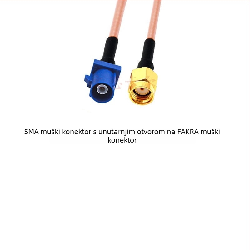 GPS antena produljni kabel RG316, plavi, Fakra na SMA, Type-C na SMA, muški i ženski konektori