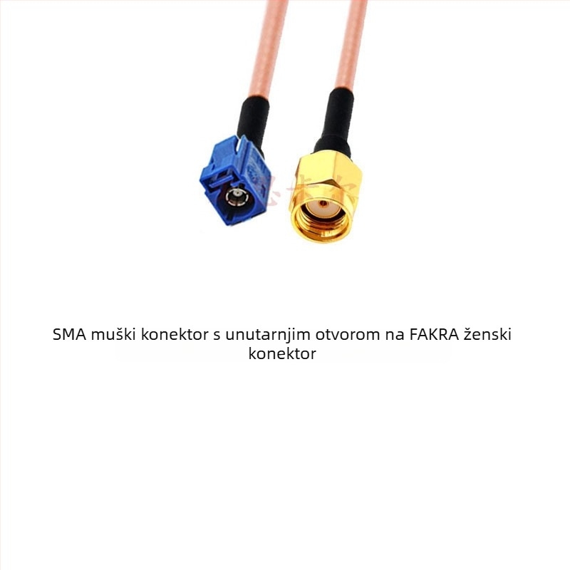 GPS antena produljni kabel RG316, plavi, Fakra na SMA, Type-C na SMA, muški i ženski konektori
