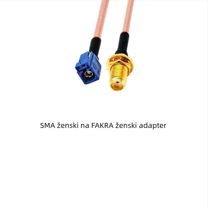 GPS antena produljni kabel RG316, plavi, Fakra na SMA, Type-C na SMA, muški i ženski konektori