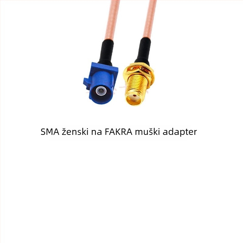 GPS antena produljni kabel RG316, plavi, Fakra na SMA, Type-C na SMA, muški i ženski konektori