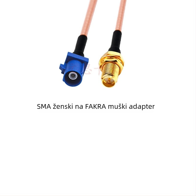 GPS antena produljni kabel RG316, plavi, Fakra na SMA, Type-C na SMA, muški i ženski konektori