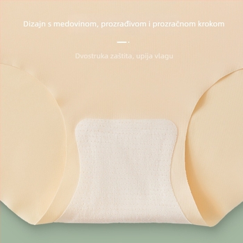 Žensko bešivno donje rublje od ice-silk, srednji porast struka, 3D podizanje bokova, pamukasta podstava, trokutaste gaćice