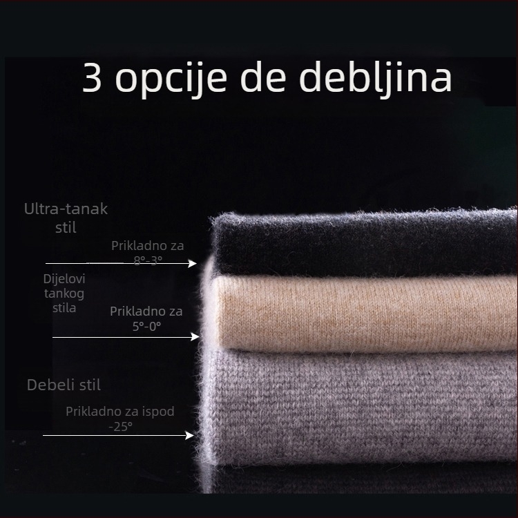 Kasmirske hlače za muškarce i žene, debele i tople, pune dužine, jednobojne, jednodijelne vunene hlače