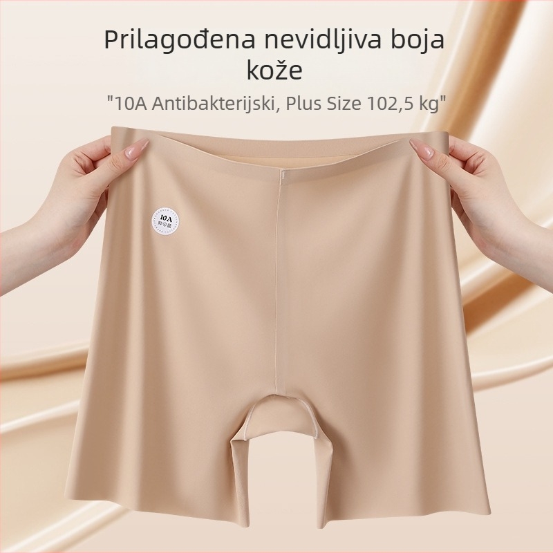 10A Ljeto Ice Silk Besprijekorne sigurnosne gaćice protiv izlaganja, nevidljivi temelj, plus veličina, 2-u-1 bokserice