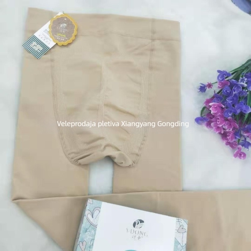 Far East 8505 Jesen/Zima 5XL flis velur pantyhose za žene s nogama, jednobojne, najlon