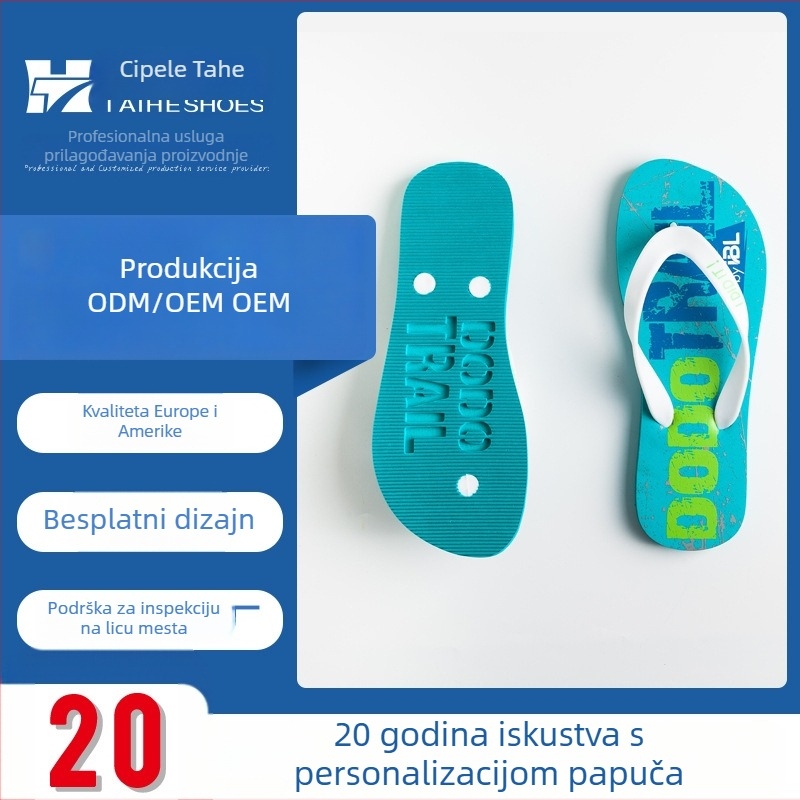 Muške sandale s PVC gornjim dijelom i EVA potplatom, Hollow-out dizajn, protuklizne, prozračne.