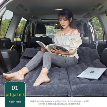 Universalni SUV napuhivački krevet u prtljažniku automobila, PVC s flockingom, ručno naduhivanje, težina 3,3 kg, nosivost 300 kg
