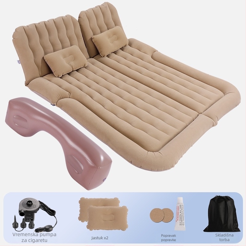 Universalni SUV napuhivački krevet u prtljažniku automobila, PVC s flockingom, ručno naduhivanje, težina 3,3 kg, nosivost 300 kg